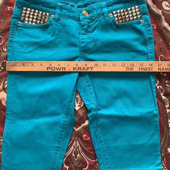 Michael Kors Skinny turquoise Jeans Sz 2 - Picture 9 of 9